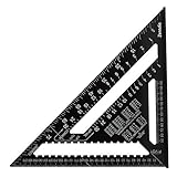 12 Zoll Aluminium Dreieck, Imperial Anschlagwinkel, Lineal Goniometer, Dreieck Winkelmesser, Hohe Genauigkeit, Werkzeuge Mit Oxid-Finish, für Zimmermann, Rahmen, Dachdecken, Bauen