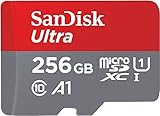 SanDisk Ultra 256 GB microSDXC Speicherkarte + SD-Adapter mit A1 App-Leistung bis zu 120 MB/s, Klasse 10, U1