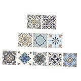 jojofuny 10St Wandaufkleber turnschlappen büroradio tile stickers decor bars intelligente Kacheln Wandfliese Fliesenaufkleber für das Badezimmer zu Hause PVC-Fliesenaufkleber für Z