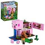 LEGO 21170 Minecraft Das Schweinehaus Bauset mit Figuren: Alex, Creeper und 2 Schweinefiguren, Tier-Spielzeug, Konstruktionsspielzeug, Geschenkidee für Jungen und Mädchen ab 8 Jahren