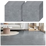 VEELIKE Bodenbelag Verdickte Boden Dielen Planken Wasserdicht Zementfliesen 30cm x 30cm Vinyl Dielenplatten 24 Stück Bad Küche Wohnzimmer S