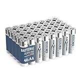 ANSMANN AA LR6 1.5V Alkaline-Batterien für Küchenwaagen, Fernbedienungen, Tastaturen, Uhren, Wecker, Controller, Deko, Taschenlampen, Vorratspackung mit 40 Stück, Design kann abweichen