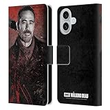 Head Case Designs Offizielle AMC The Walking Dead Lucille 2 Negan Leder Brieftaschen Handyhülle Hülle Huelle kompatibel mit Apple iPhone 16