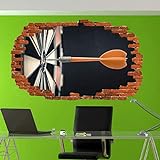 3D Wandtattoo -- Schießen Dartscheibe -- Wandbild Wandsticker selbstklebend Wandmotiv Wohnzimmer Wand Aufkleber 60x90cm