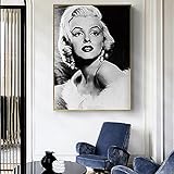 Hollywood Movie Star Schauspielerin Mode Marilyn Monroe Schwarz Weiß Fotos des Lebens Leinwand Malerei Wandkunst Poster Schlafzimmer Wohnzimmer Studio Wohnkultur Wandbild