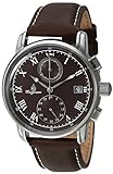 Burgmeister Herren Chronograph Quarz Uhr mit Leder Armband BM334-195