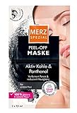 Merz Spezial Peel-off Maske – Gesichtsmaske mit Aktivkohle & Panthenol – Pflegende Gesichtsreinigung bei Haut Unreinheiten im Gesicht – 2 x 7,5ml