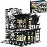 LODIY Bar Bausteine Modular mit Beleuchtung, 3992 Teile Bar Haus Bausatz Gebäude Architektur Modellbau Kompatibel mit Lego, Geschenk für Weihnachten Geburtstag