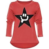 BEZLIT Mädchen Pullover Sweatshirt Wende Pailletten 21897 Rot 104