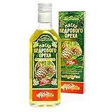 Zedern-Nussöl aus Sibirischen Zedern | Kalt gepresst Extra Virgin | Inkl. hochwerigem Flaschenausgießer 250 ml