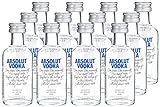 Absolut Vodka Original Miniatur 12er Pack – Der schwedische Klassiker in 12 kleinen Flaschen – Ideal für unterwegs – 12 x 50 ml
