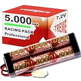 Kraftmax Akku Racing-Pack mit Tamiya-Stecker - 7,2V / 5000mAh / NiMH Akku/Hochleistungs RC Akkupack 5000 mah