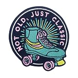 Finally Home Not old, just Classic Rollschuhe Patch zum Aufbügeln | Retro Patches, Vintage Bügelbild, Old School Flicken, Skate Bügelpatches, Aufbügler, N