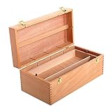 Art-Star ORIGINAL Holz AUFBEWAHRUNGS Box | 40x20x15cm (LxBxH), Buchenholz | Künstlerbox, Malkasten, Schuhputz Kiste, Pinselkiste