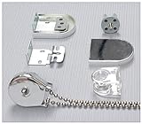 EFIXS Montageset für Rollos mit 25mm Rollowelle - Farbe: Silber - mit Metallkette - Länge der Endloskette (Bedienlänge): ca. 100 cm