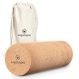 Ergotopia® Faszienrolle aus ökologisch-nachhaltigem Kork/Massagerolle aus Naturmaterial zur Selbstmassage im Alltag/Fitnessrolle für Dein gesundes Faszientraining