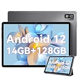 Blackview Gaming Tablet 10 Zoll, Tab 12 Pro,Android 12,14GB RAM + 128GB ROM(1TB TF), Octa-core, 4G LTE + 5G WiFi Tablet Pc,1920x1200 FHD+IPS, 13MP+5MP Kamera 6580mAh Typ-C/Face ID/GPS/BT5.0/OTG, Grey