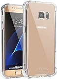 Jenuos Samsung Galaxy S7 Edge Hülle, Handyhülle Transparent Silikon Durchsichtig Bumper Schutzhülle Crystal Clear TPU Case Cover für Samsung Galaxy S7E 5.5' - Transparent (S7E-TPU-CL)