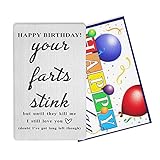 Lustige Geburtstagskarte für Freund, Ihn, Ehemann, Freundin, Ehefrau, Partner, Your Farts Stink