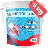 5 kg MEINPOOL24.DE Chlorgranulat schnelllöslich 56% AKTIVCHLOR POOLCHEMIE - Deutsche Markenqualität - Sichere und schnelle Desinfektion - für Pools, Aufstellpools, Whirlpools, Planschbeck