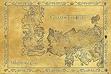 Game of Thrones Poster - Westeros & Essos Karte Antik