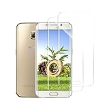 Für Folie Samsung S6 edge Panzerglas Galaxy S6 edge Schutzfolie [Samsung Galaxy S6 edge 5.1'][2 Stück][9H Härte][Ultra-klar][Blasenfreie] für Displayfolie Samsung Galaxy S6 edge Screen Protector