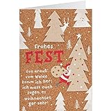 Sheepworld - 90998 - Klappkarte, mit Umschlag, Weihnachten, Nr. 6, Korkkarte, Frohes Fest, 16,5cm x 11,5cm