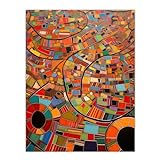 Aerial African Abstract Africa Bright Colours Unframed Wall Art Print Poster Home Decor Premium