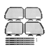 4 x faltbares Metall-Fensterschutznetz für Defender Traxxas TRX4 TRX-4 1/10 RC Crawler Autofensterschutznetz