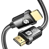 Silkland 8K HDMI 2.1 Kabel 144Hz, 1m HDMI Kabel 8K@60Hz 4K@120Hz 2K@144Hz mit eARC Dynamic HDR, Dolby Atmos, DSC, HDCP 2.2/2.3, DTS:X,1Meter HDMI Gaming Kabel für Konsole PS5/PS4 Xbox Beamer PC HDTV