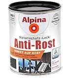 Alpina 3in1 Metallschutz-Lack Anti-Rost 1L anthrazit matt Ral 7016