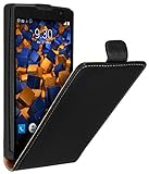 mumbi Tasche Flip Case kompatibel mit LG Spirit 4G Hülle Handytasche Case Wallet, schwarz