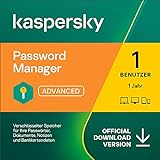 Kaspersky Password Manager | Unbeschränkte Anzahl von Geräten | 1 Benutzerkonto | 1 Jahr | PC/Mac/Android/iOS | Aktivierungscode per Email