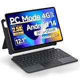 ALLDOCUBE iPlay60 Pad Pro 12,1 Zoll Tablet Android 14, 3 in 1 PC Tablet mit Pogopin Tastatur, 2560*1600 FHD Helio G99, 4G LTE, 24GB+256GB/1TB SD, Widevine L1 NFE, 10000mAh 33W, Face ID, 4 Lautsp