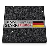 50 Stück 8 mm 90 x 90 mm Terrassenpad, Terrassenpads aus Gummi – Unterlagepads für die Unterkonstruktion ihrer Terrassen Balkon oder Gartenhütte Schwarz-grün