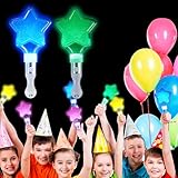 ZIYOUA 2 Stück Leuchtender Zauberstab, Sternenlicht, Partytütenfüller für Kinder und Erwachsene, leuchtet im Dunkeln, blinkende Zauberstäbe, Geburtstag, Weihnachten, Partygeschenke (blau und grün)