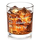 Yrendenge Whiskyglas - Frag Nicht - Guter Tag Lustiges Whisky Glas Ideale Geschenke Whiskyglas mit Smiley für Vater, Mutter, Ehemann, Vintage Whiskyglaser Geschenke