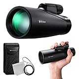 K&F Concept 12 * 50 Monokular Teleskop HD Handy Fernrohr，BAK4 Prisma Monokular für Vogelbeobachtung Jagd Wandern Sternenbeobachtung und Sportveranstaltung