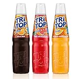 TRi TOP Getränkesirup 3er Set | Orange-Mandarine, Orange-Cola Mix, Pink Grapefruit | 3x600ml [5Liter Erfrischungsgetränk pro Flasche]