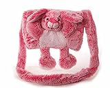 Inware 7610 - Muff Hase, für Kinder, weich und kuschelig, pink/weiß