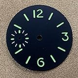JUSTYINUO Watch-Zubehör-Zifferblatt for Zeiger 34.5mm grün leuchtbar for 6497, 6498, 3600 Uhrzeit 0.8 Dickenanordnung 44mm Fall Reparaturwerkzeuge ansehen Zubehör
