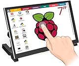 for Raspberry Pi 4, ELECROW Raspberry Pi Display 7-inch 1024×600 Portable Touchscreen Monitor with Stand and Speakers Compatible with Raspberry Pi, Laptop, Game Consoles