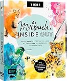Malbuch Inside Out: Watercolor Tiere: Motive und Muster entdecken und malen – Mit Grundlagen, Zeichenübungen und Inspirationen – Alle Seiten zum Heraustrennen – Mit Twin Brush Marker