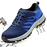 PHMNZIP Sicherheitsschuhe Herren Leicht 40 Arbeitsschuhe S3 mit Stahlkappe Arbeit Schuhe Männer Sicherheit Sneaker Turnschuhe Sportlich Schutzschuhe für Kinder Jungen B