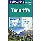 Kompass Karten, Teneriffa: Wander- , Bike-, Freizeit- und Straßenkarte. GPS.