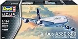 Revell Airbus A380-800 Lufthansa New Livery, Modellbausatz im Maßstab 1:144, 163 Teile, 50,4 cm