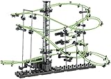 Playtastic Bausatz: Professionelle Kugel-Achterbahn, 502-teilig, nachleuchtend (kreative Kugelbahn, Profi Kugel-Achterbahn-Bausatz, Kinder Geschenkideen)