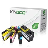 4 Kineco Tintenpatronen kompatibel mit HP 950XL/951XL für HP Officejet Pro 8610 8620 e-All-in-One 8100 ePrinter 276dw 251dw - CN045AE CN046AE CN047AE CN048AE - Schwarz 83ml Color je 30ml