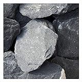 zierkiesundsplitt Canadian Slate Anthrazitgrau/Schwarz Gabionensteine Bruchsteine 1000kg Big Bag 60-180mm