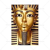Pharaon égyptien antique Toile Peinture Affiches et Impressions Toutankhamon Couleur Dorée Mur Art Photos Salon Décor 50X70cm (20x28in) Sans Cadre